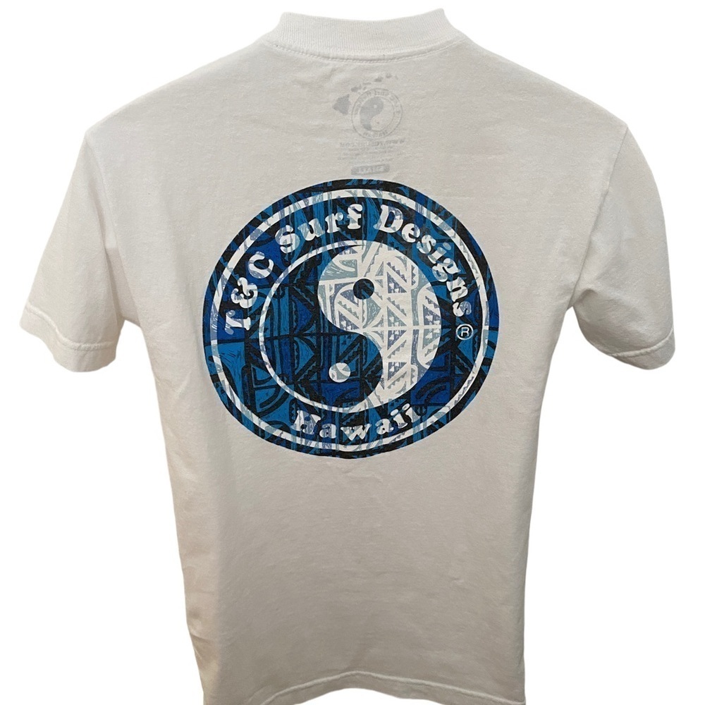 T&C Surf Designs Blue Hawaii Logo Tee Shirt Men S Small